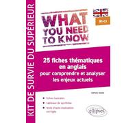 What you need to know. Kit de survie du supérieur: 25 fiches thématiques en anglais pour comprendre et analyser les enjeux actuels