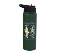 What You See What I Feel Skeleton Fibromyalgia Awareness Stainless Steel Insulated Water Bottle
