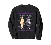 What You See What I Feel Skeleton Fibromyalgia Awareness Sweatshirt