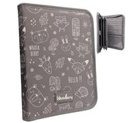 WhataBerry® Protege Carnet de Sante Bebe | Organisateur de Documents Parents & Famille | Sécurité & Organisation Maternité & Voyage | Pochette Carnet de Santé 16 Sections - Gris Foncé 26×19×3cm