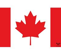 Whatabus Autocollant drapeau du Canada 8,5 x 5,5 cm