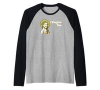 Whatcha Doin'? Icône chrétienne avec citation amusante de Jésus Manche Raglan