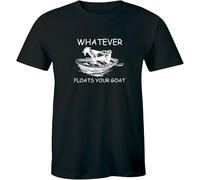 Whatever Floats Your Goat in a Boat Funny Men's T-Shirt Humor Tee Shirt Black Manches Courtes(Large)
