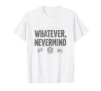 Whatever Nevermind Gen X Nostalgic 90s Grunge Attitude T-Shirt, Homme, Blanc, XXL