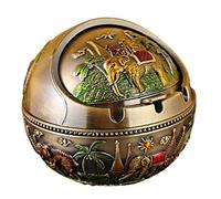 WHATON Cendrier avec Couvercle Ménage Home Decor en Alliage De Zinc Grand Cendrier Décoratif (Color : C)