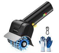 WHATOOK Brosse de Nettoyage Électrique Rechargeable pour Barbecue | Acier inoxydable, batterie 2600 mAh, autonomie 60-90 min, gant inclus, manche antidérapant pour gril extérieur