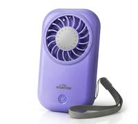 WHATOOK Mini ventilateur portatif, 11000 tr/min, puissant, avec 5 vitesses, 56 g, ultra léger, portable, pour les voyages et les déplacements, rechargeable par USB-C, pour le maquillage