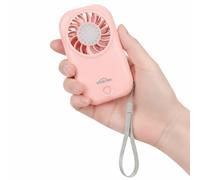 WHATOOK Mini ventilateur portatif, 11000 tr/min, puissant, avec 5 vitesses, 56 g, ultra léger, portable, pour les voyages et les déplacements, rechargeable par USB-C, pour le maquillage