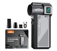 WHATOOK Souffleur Air Comprimé:150000 TR/Min de Souffleur pc,Bombe Air Sec - Nettoyage PC,Plumeau Air Comprimé à 3 Vitessesavec Lumière LED (Air Duster-828)