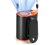 WHATOOK Ventilateur de ceinture portable : 1 à 100 niveaux de régulation de vitesse avec clip rotatif à 360°, affichage numérique et fonction banque d'alimentation de 10 W, ventilateur portable pour