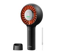 WHATOOK Ventilateur manuel : ventilateur portable avec flux d'air grand angle, batterie 3000 mAh, mini ventilateur avec 5 niveaux et affichage LED, USB-C silencieux pour les voyages, le bureau en