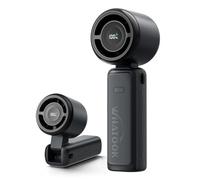 WHATOOK ventilateur portable 4000 mAh, design pliable à 180°, 5 vitesses, affichage LED, autonomie jusqu’à 12h. Mini ventilateur puissant idéal pour voyages, bureau et extérieur