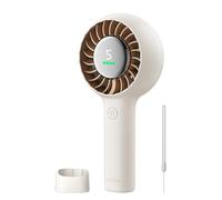 WHATOOK Ventilateur Portable, 5 Vitesses, USB-C 3000 mAh, LED, Blanc