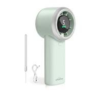 WHATOOK Ventilateur Turbo Portable Puissant : 13500 tr/min Refroidissement Instantané,Recharge USB Rapide 2H,Mini Ventilateur à main Personnel avec 5 Vitesses,Écran HD pour Voyage/Sport/Plage(Vert)