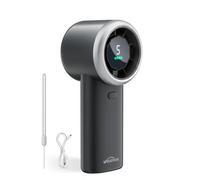 WHATOOK Ventilateur Turbo Portable Puissant : 13500 tr/min Refroidissement Instantané,Recharge USB Rapide 2H,Mini Ventilateur à main Personnel avec 5 Vitesses,Écran HD pour Voyage/Sport/Plage(Noir)