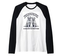 What's Better Than A Golden Retriever Two Goldens Dog Manche Raglan
