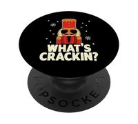 Whats Crackin Casse-Noisette de Noël Amusant pour Hommes, Enfants, Adolescents, garçons PopSockets PopGrip Adhésif