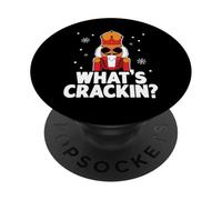 Whats Crackin Casse-Noisette de Noël Amusant pour Hommes, Enfants, Adolescents, garçons PopSockets PopGrip Adhésif