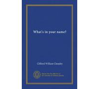 What's in your name?