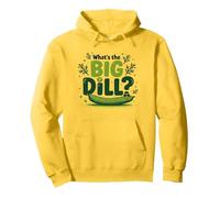 What's The Big Dill Funny Pickle Pun Foodie Humour Sweat à Capuche, Unisexe pour Adultes, Citron, S