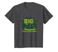 What's The Big Dill Funny Pickle Pun Foodie Humour T-Shirt, Enfant, Chiné Foncé, 10 Ans