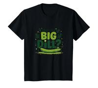 What's The Big Dill Funny Pickle Pun Foodie Humour T-Shirt, Enfant, Noir, 10 Ans