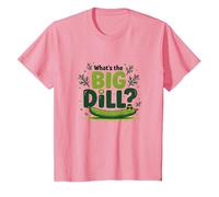 What's The Big Dill Funny Pickle Pun Foodie Humour T-Shirt, Enfant, Rose, 12 Ans