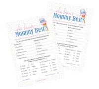 What's the Scoop Ice Cream Lot de 20 cartes de jeu « Who Knows Mommy Best Baby Shower »