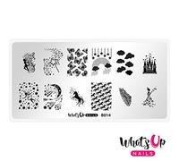 Whats Up Nails - B014 Magical Playground Stamping Plate for Nail Art Design