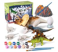 Whatstem Kit de Peinture de Dinosaures 3D pour Enfants de 3 à 15 Ans - 12 Figurines, Kits d'Art et d'Artisanat, Jouets de Dessin, Cadeaux de Créativité pour Garçons et Filles
