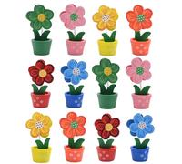 whatUneed Lot de 12 supports photo créatifs en bois multicolores modernes