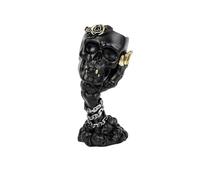 Whbbbj Vase de crâne d'halloween, Statue de squelettes, Vase de Figurine de Squelette de Trois sages, Vase de Fleur de crâne Gothique, Vase de crâne de Squelette Effrayant en résine(Black,C)