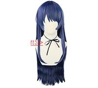 WHBHD 2021 Anime Haute Rise Invasion Yuri Honjo Cosplay Perruques Cosplay Blue Filles Dark Filles Coiffures Résistant à la Chaleur Hair + Perruque Cap Toi Party Play Spects