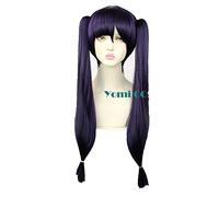 WHBHD 2022 Game Genshin Impact Mona Cosplay Double Queue de Queue de Queue foncée