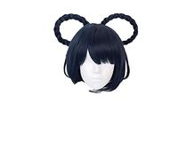 WHBHD 2022 Genshin Impact Xiang Ling Blue Braid Mignon Court Hear Cheveux Cosplay Anime Perruques Résistant à la Chaleur Résistant à la Chaleur Perruques synthétiques Halloween