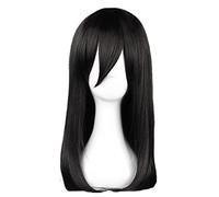 WHBHD 2022 Perruque de Costume de Cosplay de Cosplay de Cosplay Noir de la Chaleur Noir de 35 cm de Titan Mikasa Ackerman