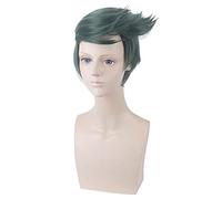 WHBHD 30cm Anime JoJo 'S Bizarre Aventure Rohan KISHIBE Cosplay Perruques Jouant aux Cheveux Verts Halloween 1: 1 Perruques
