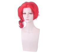 WHBHD 35cm Anime JoJo Bizarre Aventure Kakyoin Noriaki Kakyouin Noriak Cosplay Perruques Jouant aux Cheveux Rouges Halloween 1: 1 Perruques