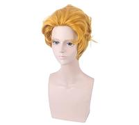 WHBHD 40cm Anime JoJo Bizarre Aventure Kira Yoshikage Cosplay Perruques Jouant à Halloween Jaune 1: 1 Perruques