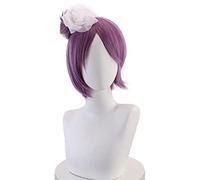 WHBHD Anime Akatsuki Konan Violet Perruque Cosplay Cheveux résistant à la Chaleur + Perruque Chapeau + Accessoire de Cheveux Halloween fête de fête Joue Accessoires