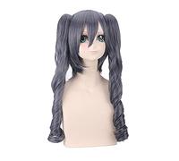WHBHD Anime Black Butler Ciel Phantomhive Femmes Longue Perruque Cosplay Cosplay Coplay Rôle Play Grey Gris Couleur 80cm