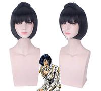WHBHD Anime Coser Wig Anime Wigs JoJo' s Bizarre Adventure Cosplay Perruque Bruno Bucciarati Sticky Doigt Courte Perruque synthétique Cheveux de soirée