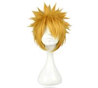 WHBHD Anime Coser Wig Uzumaki Yellow Court Perruque Cosplay Cosplay Costume Hommes Résistant à la Chaleur Hommes Femmes Parti Cosplay Perruques