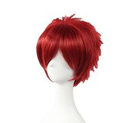 WHBHD Anime Gaara Sasori Perruques Hommes Courtes Perruque Rouge Costume Cosplay Halloween Afficher Les Perruques de Cheveux synthétiques résistant à la Chaleur + Perruque