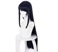WHBHD Anime Haute Rise Invasion Honjo Yuri Cosplay Perruque Longue Black Hair Girl Cos Wig Résistant à la Chaleur Cheveux + Perruque Cap.