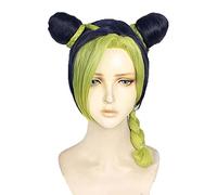 WHBHD Anime JoJo Bizarre Adventure Jolyne Kujo Jolyne Cujoh Wig Cosplay Cosplay Costume résistant à la Chaleur Perruques de Cheveux synthétiques + Perruque