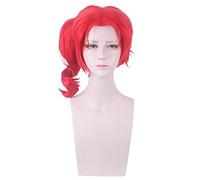 WHBHD Anime JoJo Bizarre Aventure Kakyoin Noriaki Kakyouin Noriak Short Perruque Cosplay Cosplay Rôle Play Rouge Couleur 35cm