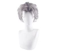 WHBHD Anime JoJo 'S Bizarre Aventure Koichi Hirose WIG Cosplay WIG Rôle Play Grey Couleur 35cm