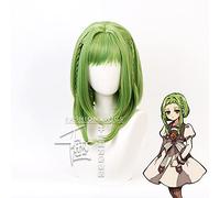 WHBHD Anime Toilettes Hanako-Kun Nanamine Sakura Cosplay Green Perruque Jibaku Shounen Cheveux Synthétiques + Perruque Cap Cap.