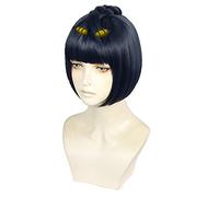 WHBHD Bizarre Aventure de JoJo Bruno Bucciarati Court Bleu Mixte Heating Hair Perucas Cosplay Costume Perruque + Perruque